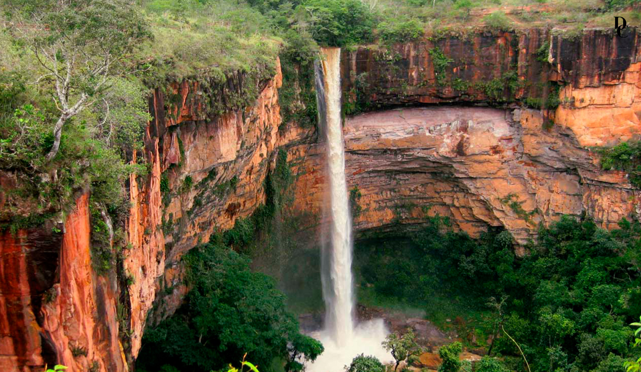 Cachoeira em Chapada dos Guimarães em Mato Grosso